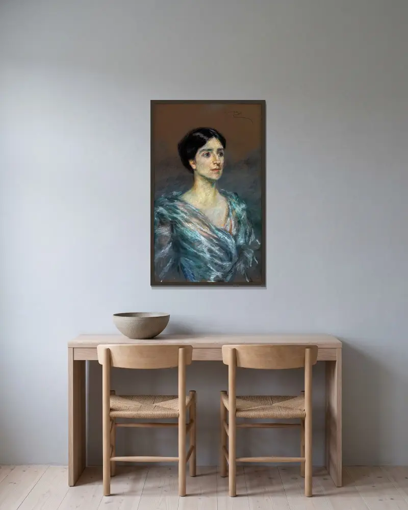 Marianne Girard av Alice Pike Barney inramad på en vägg