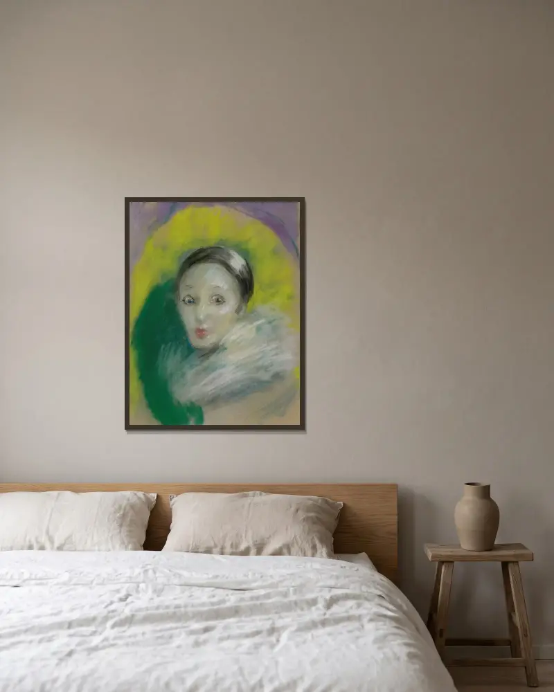 Mångalenskap av Alice Pike Barney inramad på en vägg