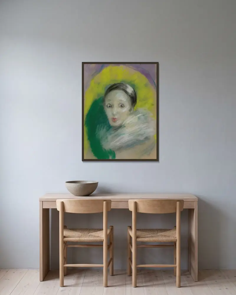 Mångalenskap av Alice Pike Barney inramad på en vägg