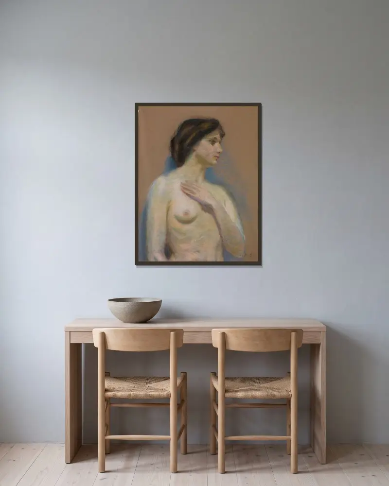 Akt von Alice Pike Barney gerahmt an einer Wand