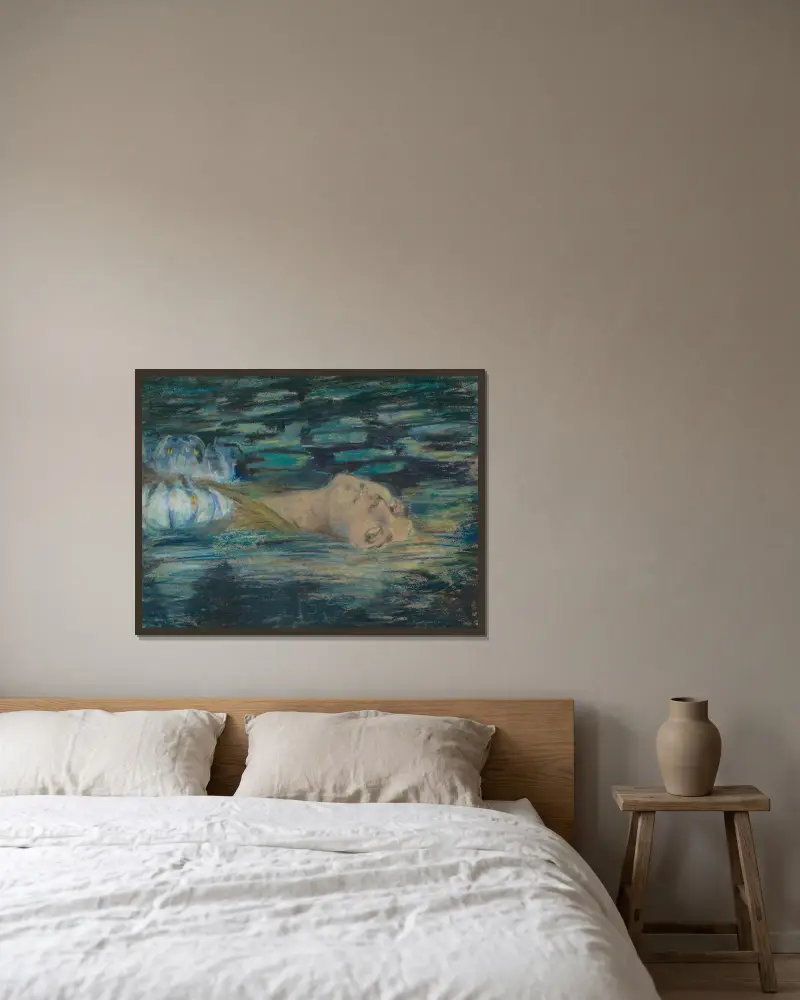 Ophelia von Alice Pike Barney gerahmt an einer Wand
