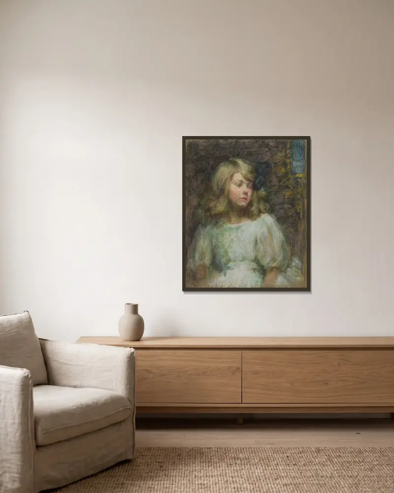Peggy av Alice Pike Barney inramad på en vägg