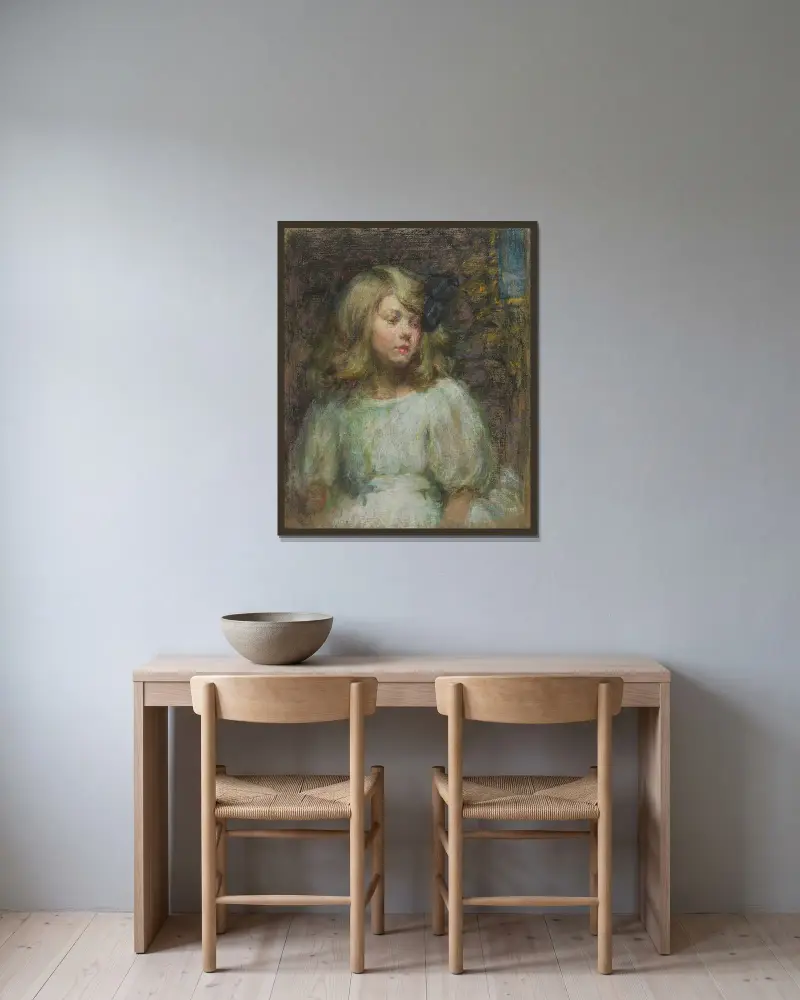 Peggy av Alice Pike Barney inramad på en vägg