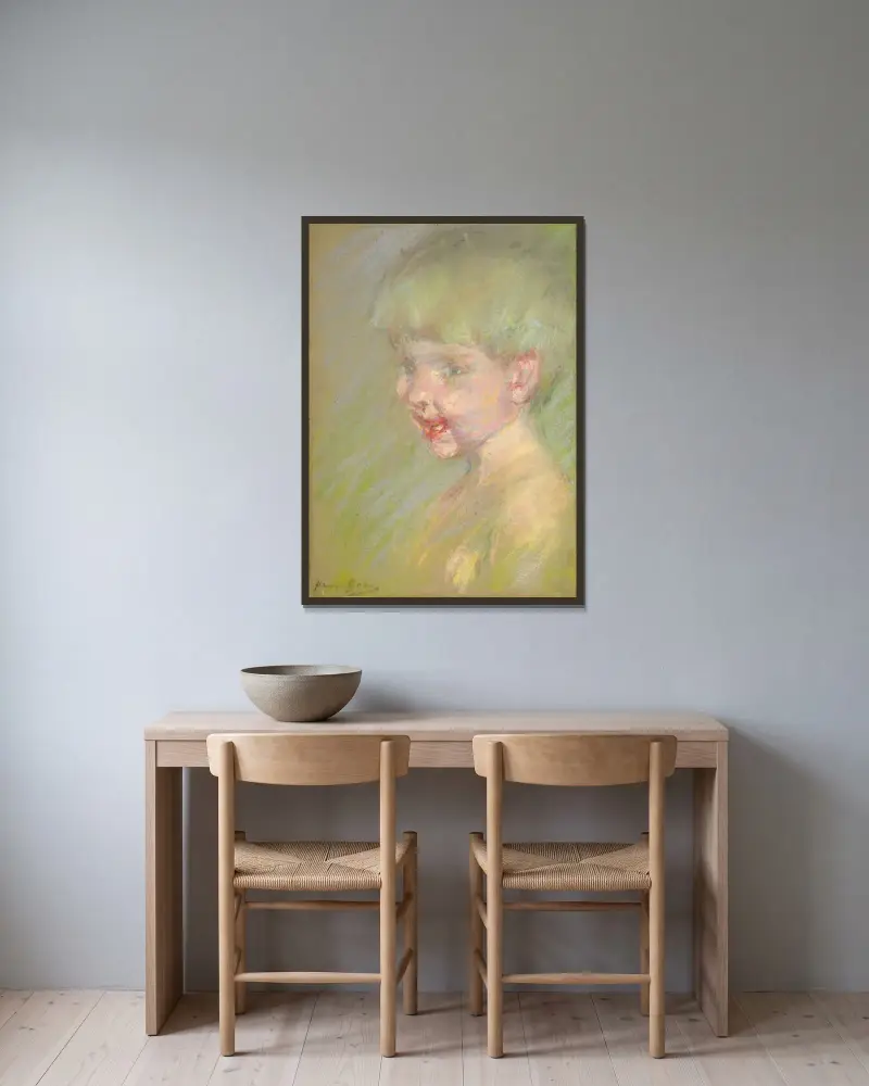 Solstråle av Alice Pike Barney inramad på en vägg