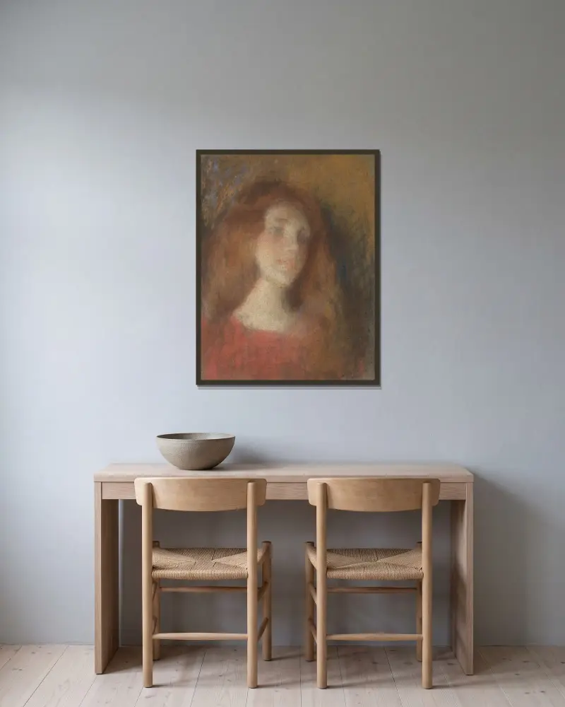 Reverie av Alice Pike Barney inramad på en vägg