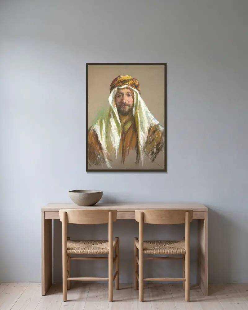 The Sheik av Alice Pike Barney inramad på en vägg
