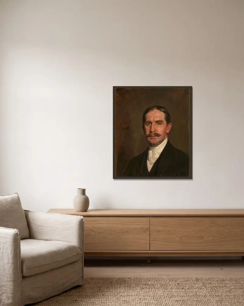 Der weiße Strumpf von Alice Pike Barney gerahmt an einer Wand