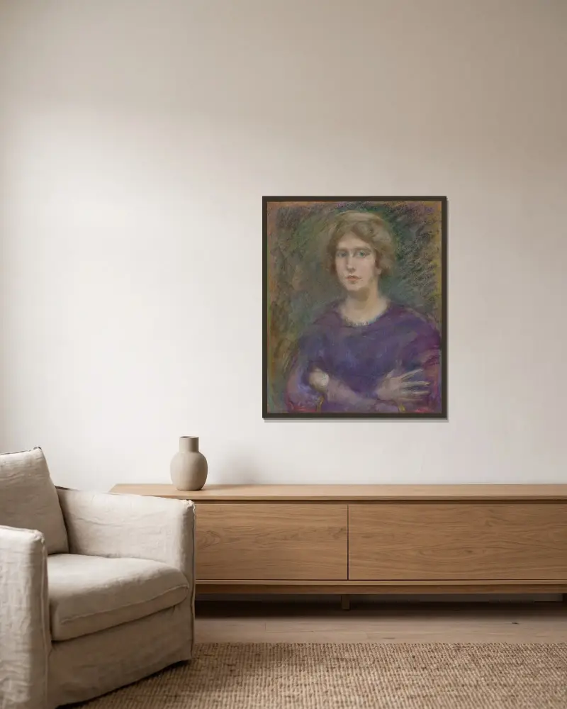 Utan titel I av Alice Pike Barney inramad på en vägg