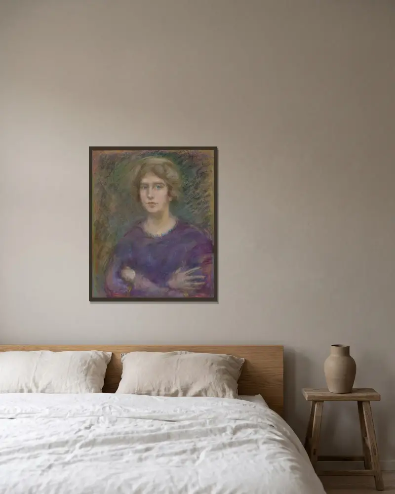 Utan titel I av Alice Pike Barney inramad på en vägg