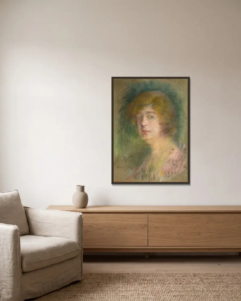 Untitled av Alice Pike Barney inramad på en vägg