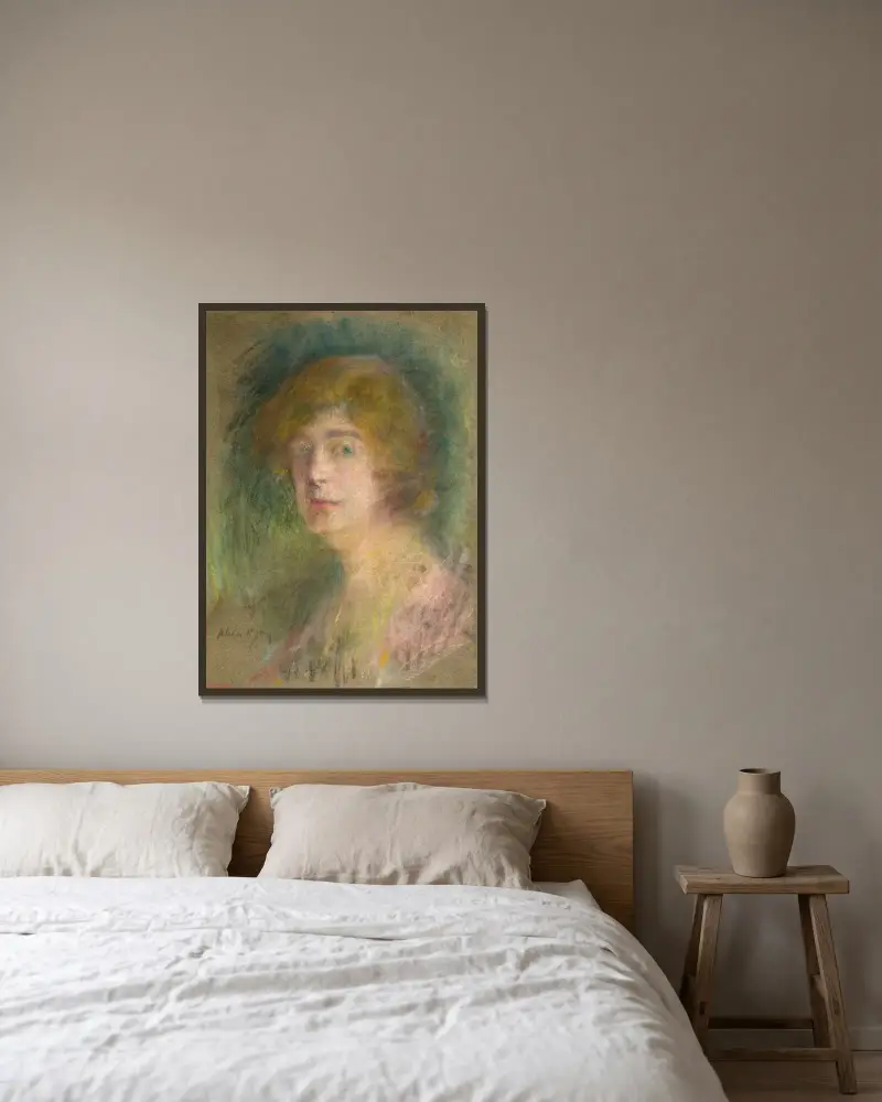 Untitled av Alice Pike Barney inramad på en vägg