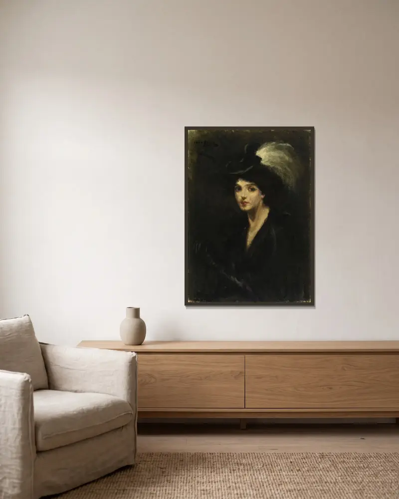 White Paradise av Alice Pike Barney inramad på en vägg