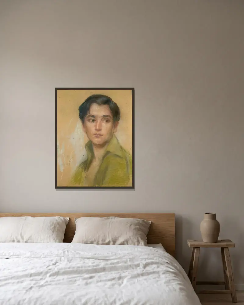 Junger Dichter von Alice Pike Barney gerahmt an einer Wand