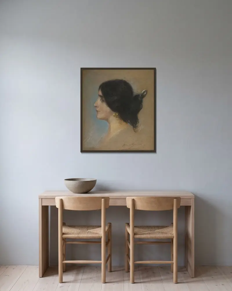 Zingare av Alice Pike Barney inramad på en vägg
