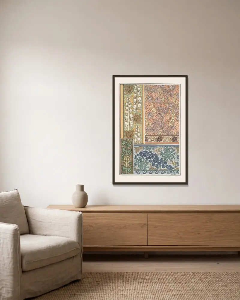 Aconit 3 von Maurice Pillard Verneuil gerahmt an einer Wand
