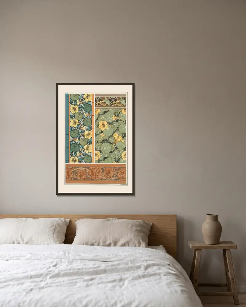 Capucine 2 von Maurice Pillard Verneuil gerahmt an einer Wand