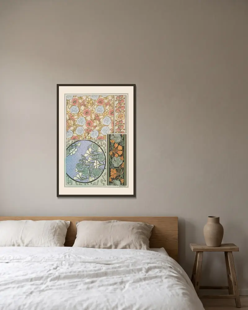 Capucine 3 von Maurice Pillard Verneuil gerahmt an einer Wand