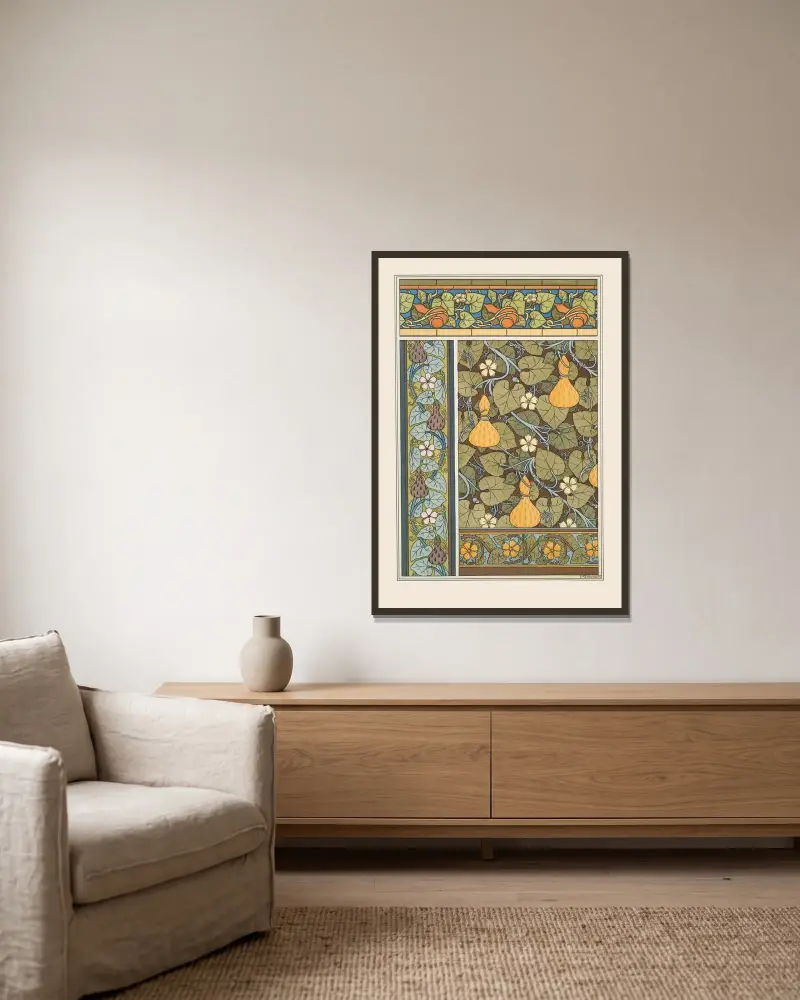 Courge 2 von Maurice Pillard Verneuil gerahmt an einer Wand