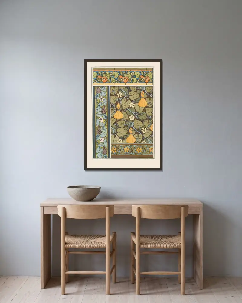 Courge 2 von Maurice Pillard Verneuil gerahmt an einer Wand