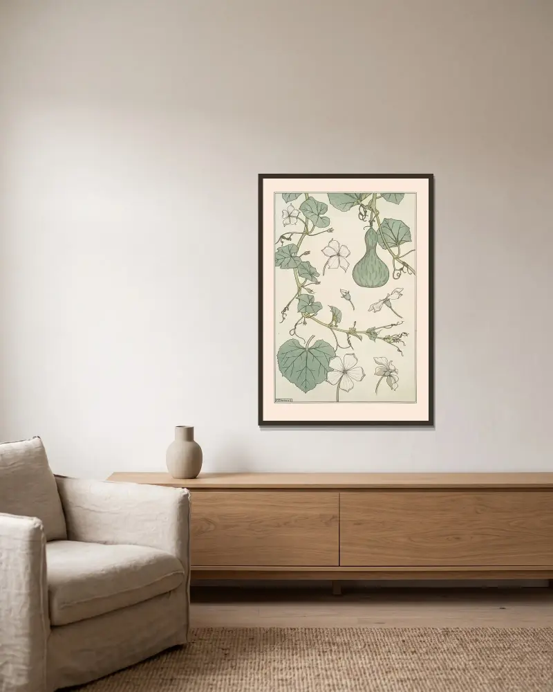 Courge von Maurice Pillard Verneuil gerahmt an einer Wand