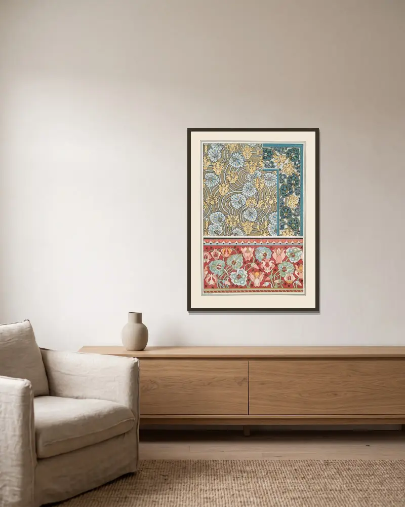 Cyclamen 4 von Maurice Pillard Verneuil gerahmt an einer Wand