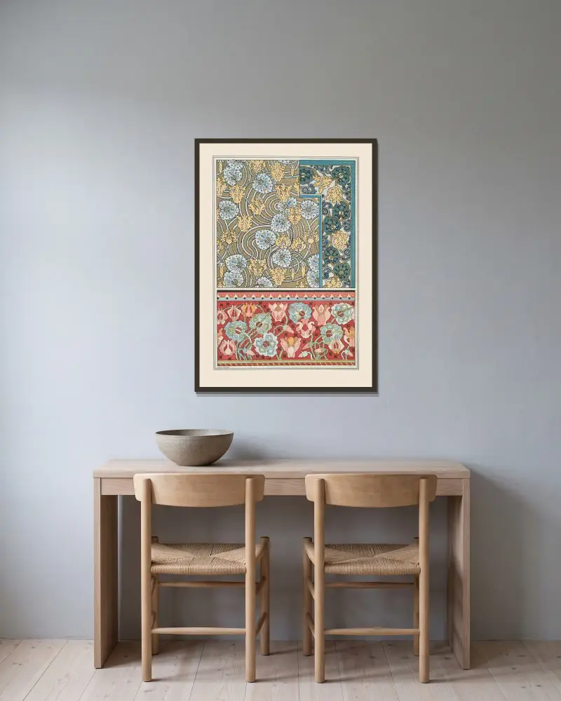 Cyclamen 4 von Maurice Pillard Verneuil gerahmt an einer Wand