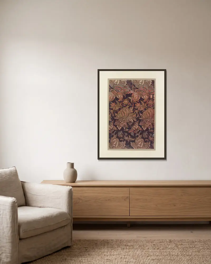 Zierblumen von Maurice Pillard Verneuil gerahmt an einer Wand