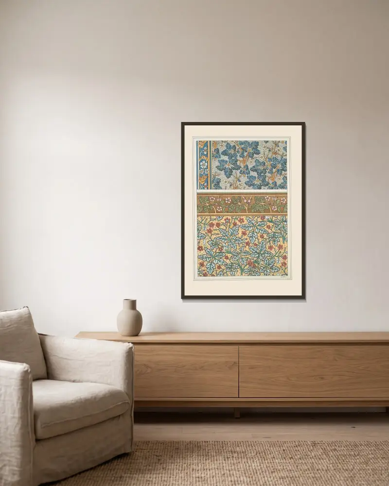 Geranium sauvage 2 av Maurice Pillard Verneuil inramad på en vägg