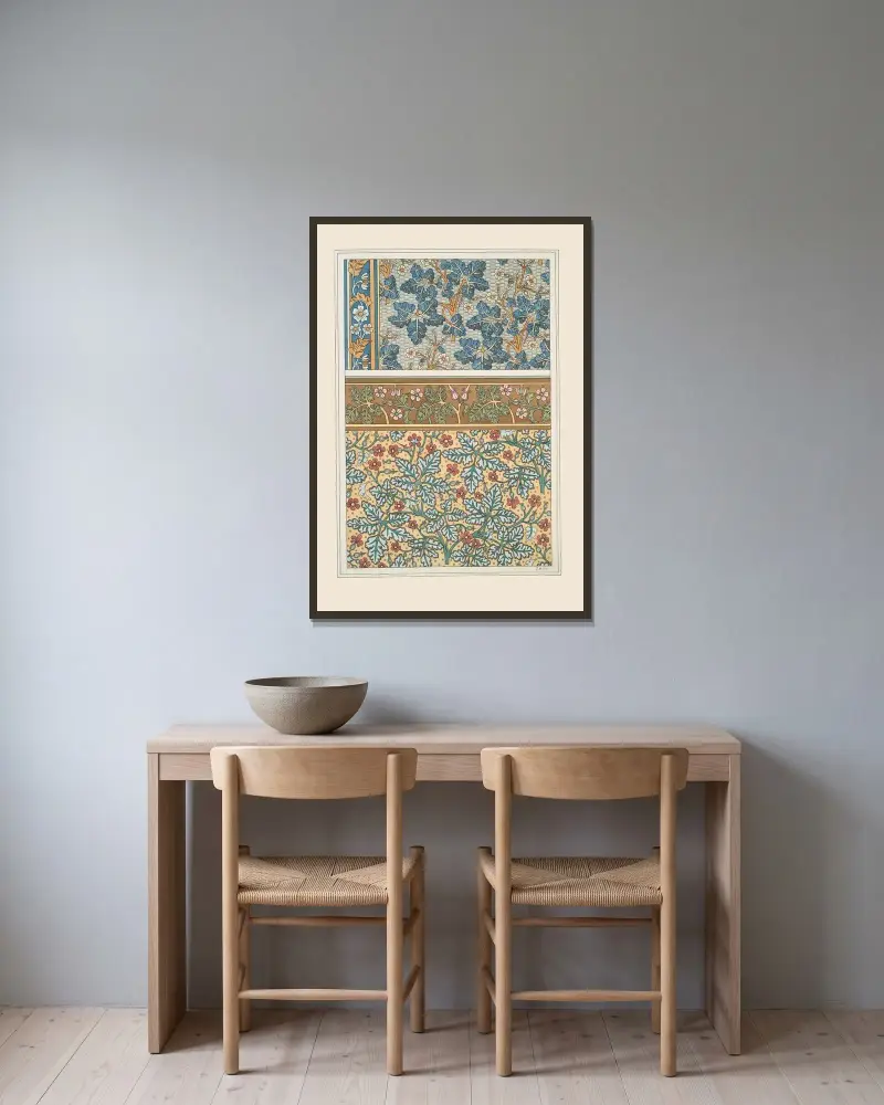 Geranium sauvage 2 av Maurice Pillard Verneuil inramad på en vägg