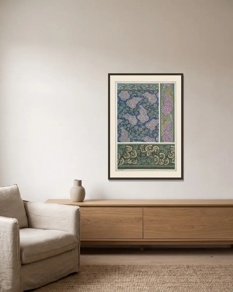 Lilas 2 von Maurice Pillard Verneuil gerahmt an einer Wand
