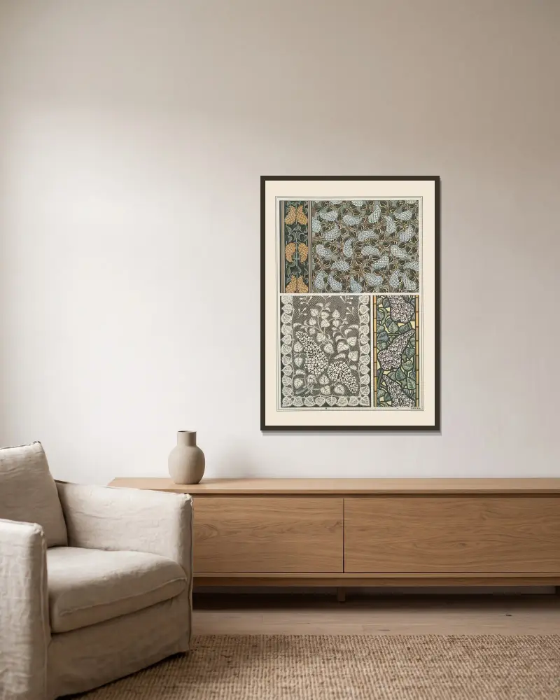 Lilas 3 von Maurice Pillard Verneuil gerahmt an einer Wand