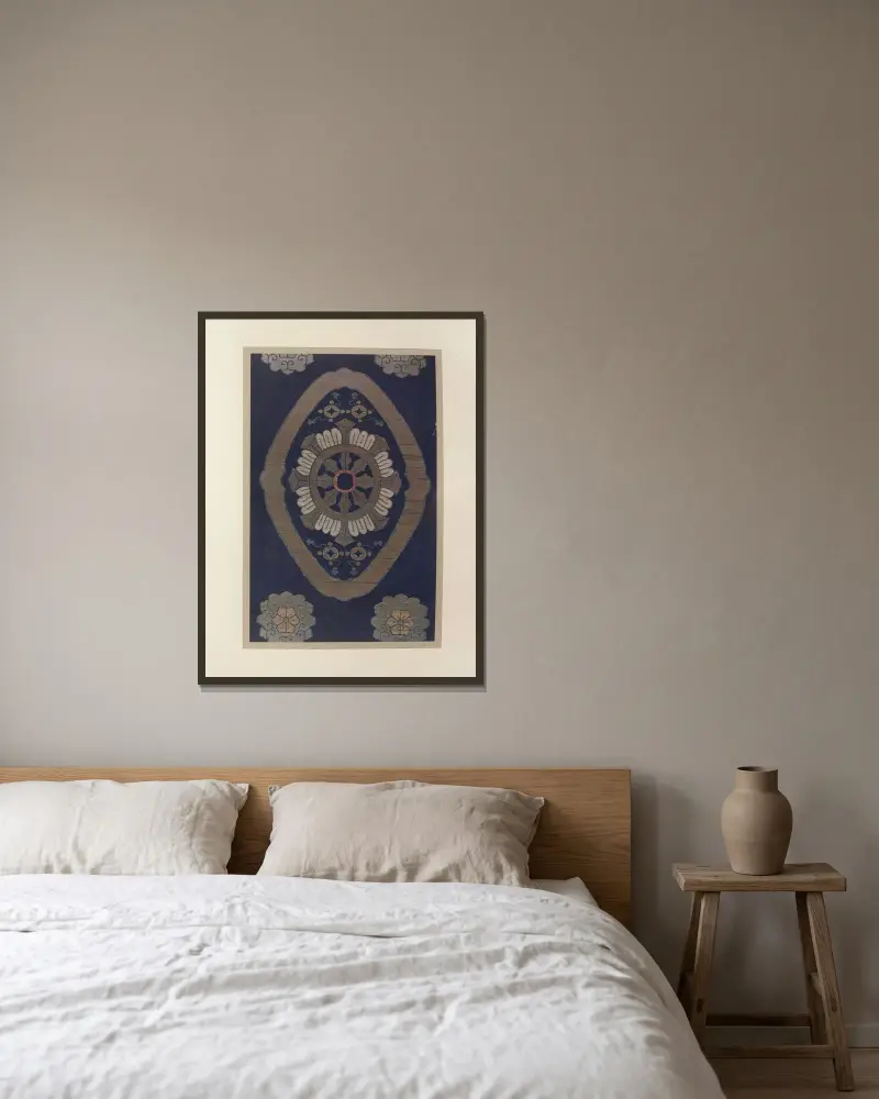 Ornamentala motiv av Maurice Pillard Verneuil inramad på en vägg