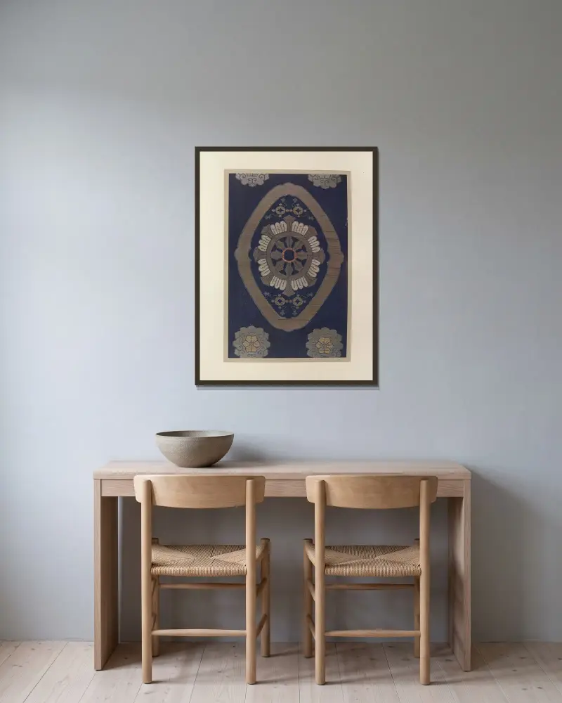 Ornamentala motiv av Maurice Pillard Verneuil inramad på en vägg