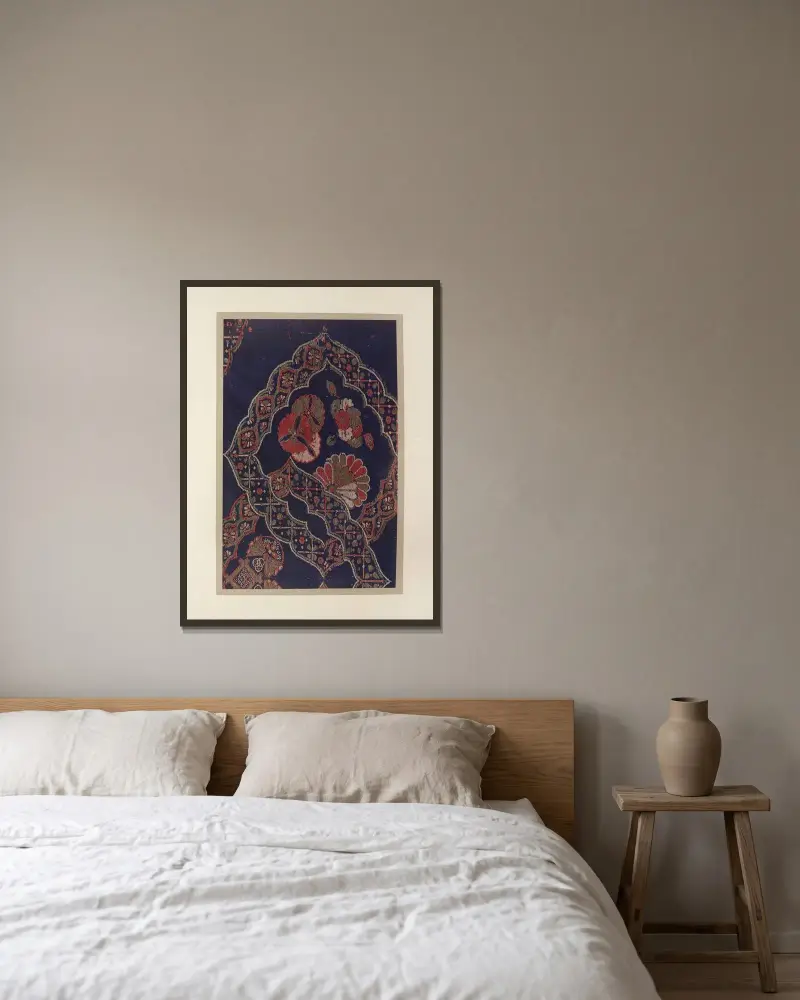 Ornamentala motiv av Maurice Pillard Verneuil inramad på en vägg