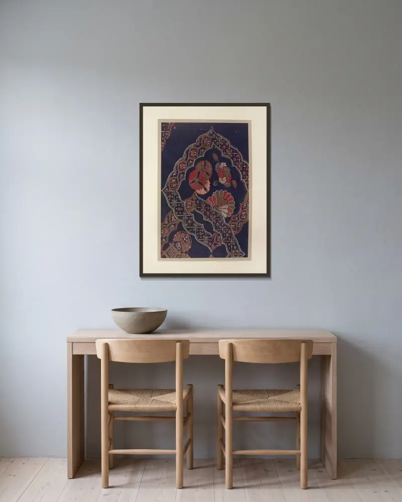 Ornamentala motiv av Maurice Pillard Verneuil inramad på en vägg
