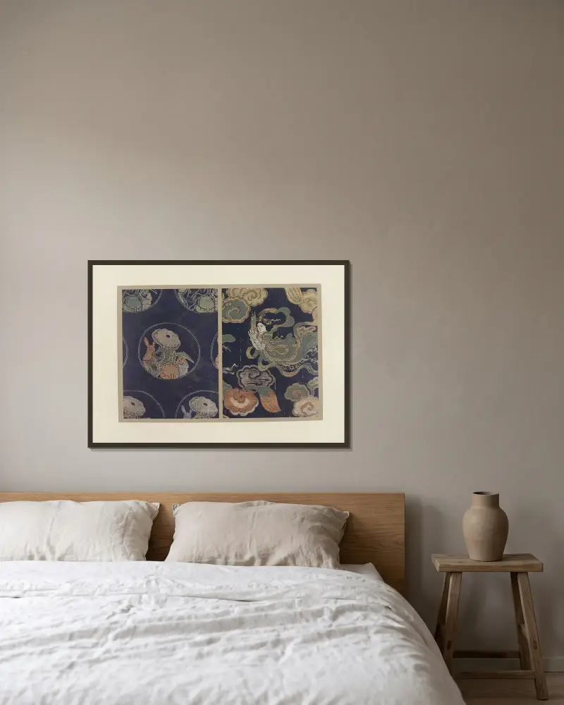 Legendäre Figur; Figuren von Maurice Pillard Verneuil gerahmt an einer Wand