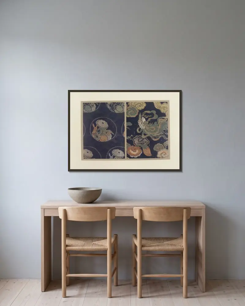 Legendäre Figur; Figuren von Maurice Pillard Verneuil gerahmt an einer Wand
