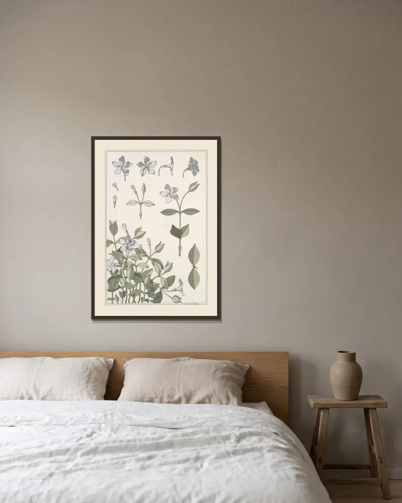 Pervenche von Maurice Pillard Verneuil gerahmt an einer Wand