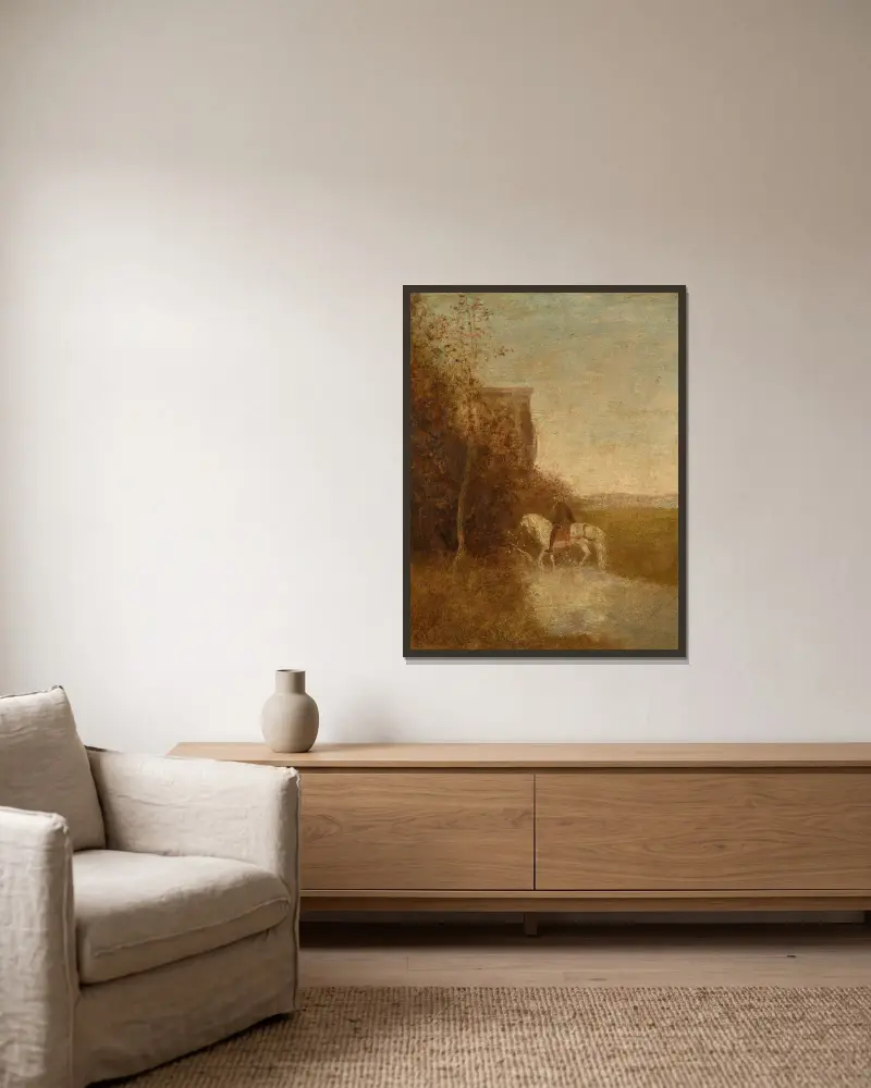 Pielgrzymka dziecka Harolda, Albert Pinkham Ryder w ramie na ścianie