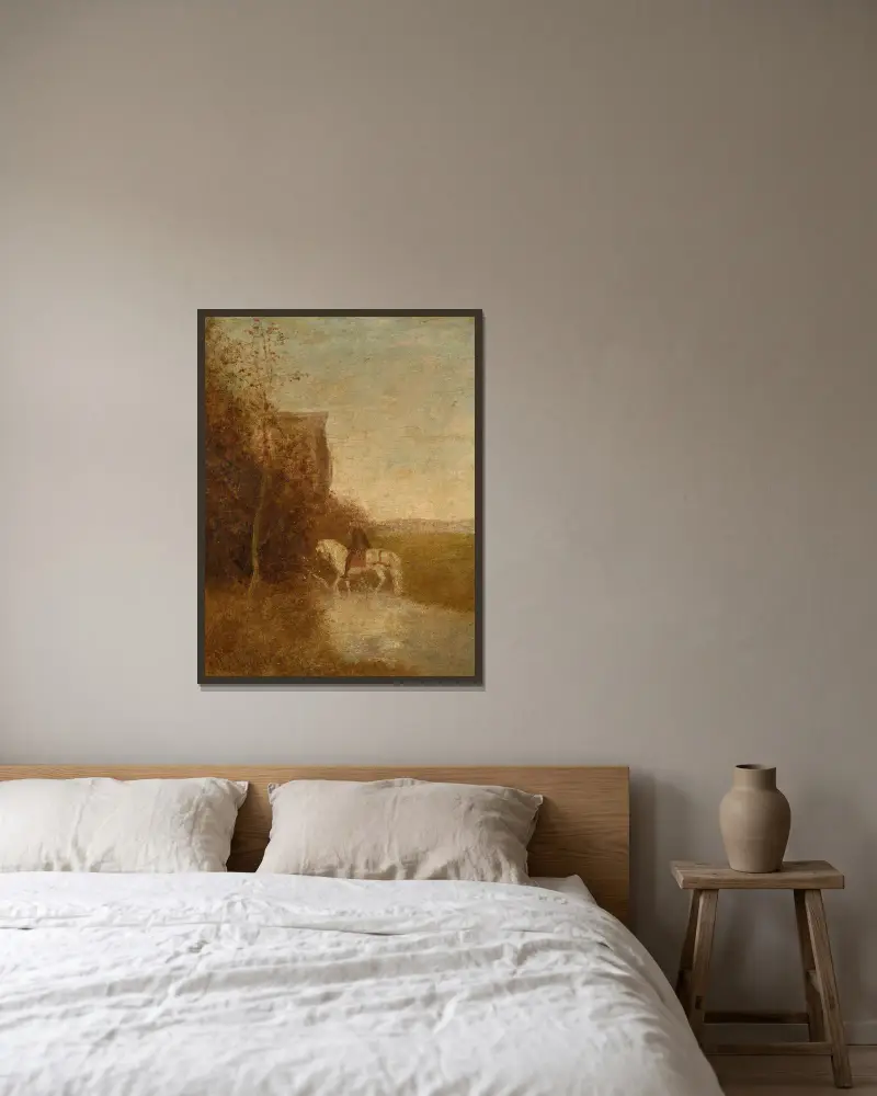 Pielgrzymka dziecka Harolda, Albert Pinkham Ryder w ramie na ścianie