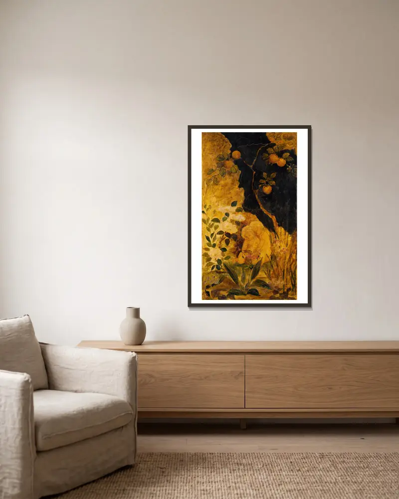 Dzieci bawiące się z królikiem, Albert Pinkham Ryder w ramie na ścianie