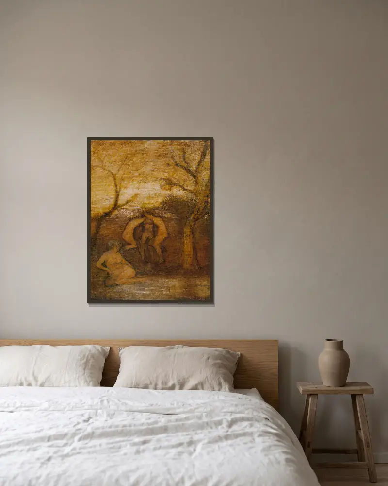 Tančící dryády, Albert Pinkham Ryder v rámu na stěně