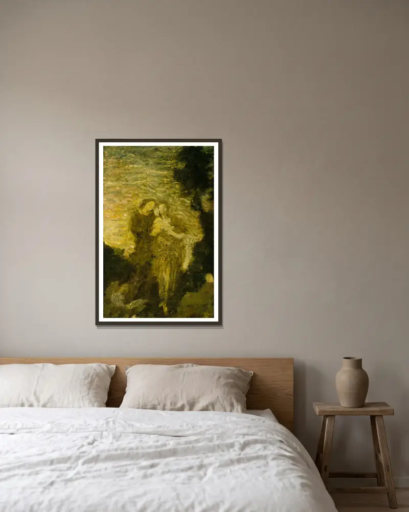 Florizel a Perdita, Albert Pinkham Ryder v rámu na stěně
