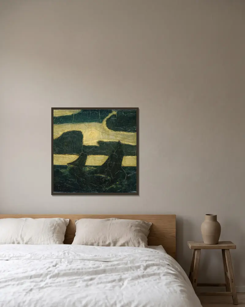 Mondlicht über dem Meer von Albert Pinkham Ryder gerahmt an einer Wand