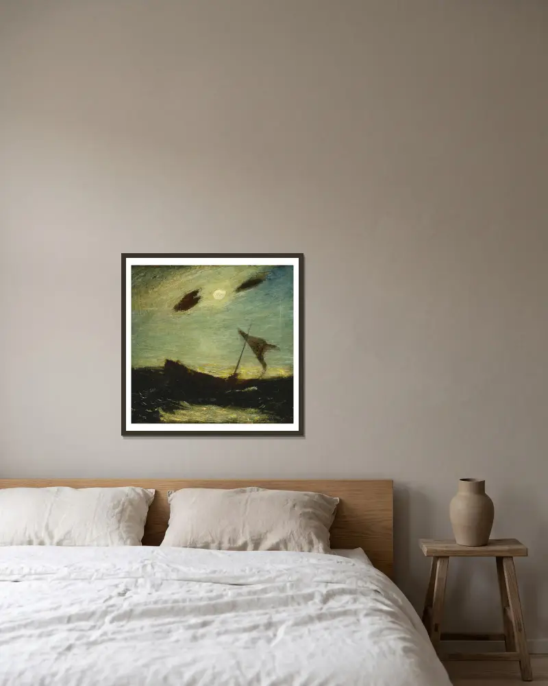 Mondlicht von Albert Pinkham Ryder gerahmt an einer Wand