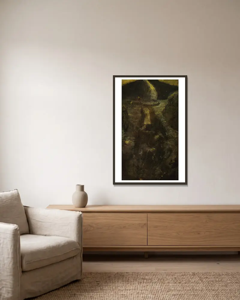Passing Song von Albert Pinkham Ryder gerahmt an einer Wand