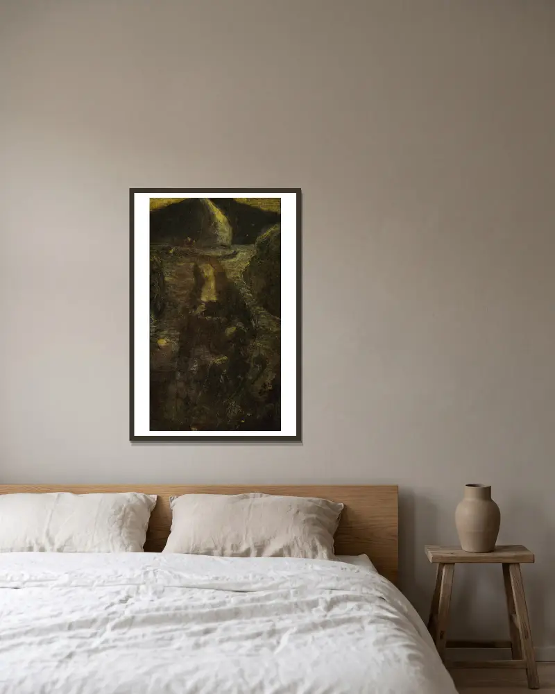 Passing Song von Albert Pinkham Ryder gerahmt an einer Wand