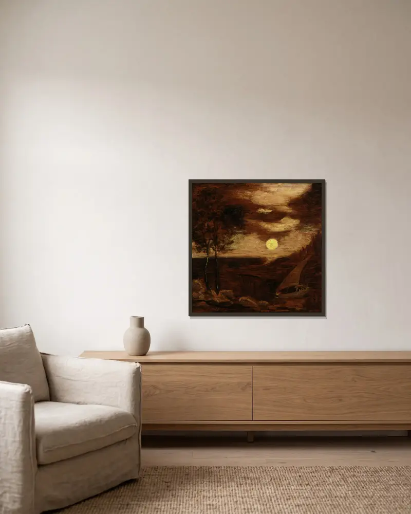 Milencův člun, Albert Pinkham Ryder v rámu na stěně