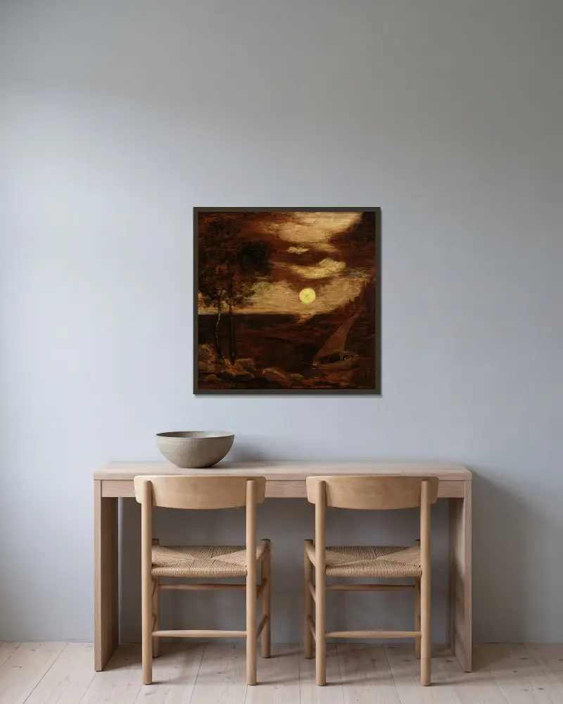 Milencův člun, Albert Pinkham Ryder v rámu na stěně
