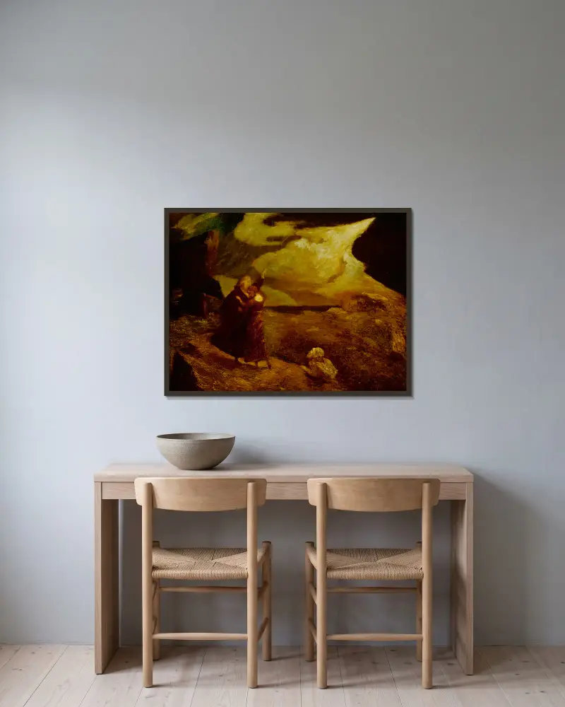 Bouře, Albert Pinkham Ryder v rámu na stěně